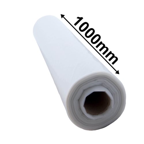 Centrefold Plastic Roll Clear - 100µm - 1m opening to 2m - dimensions