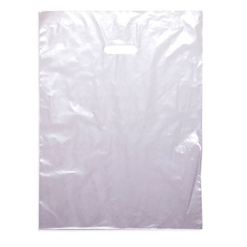 Large Clear Plastic Carry Bags 380x500mm (Qty:100)