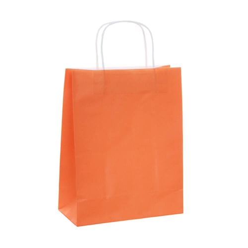 A5 Orange Paper Carry Bags 200x290mm (Qty:50)
