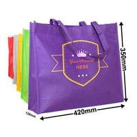 Custom Printed NWPP Carry Bags (9 Colours available) 3 Colours 1 Side