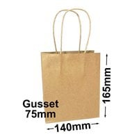 Runt Brown Kraft Paper Gift Bag 165x145mm (Qty:500)
