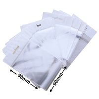 Hangsell Bags with White Headers 90x90mm 35µm (Qty:100)