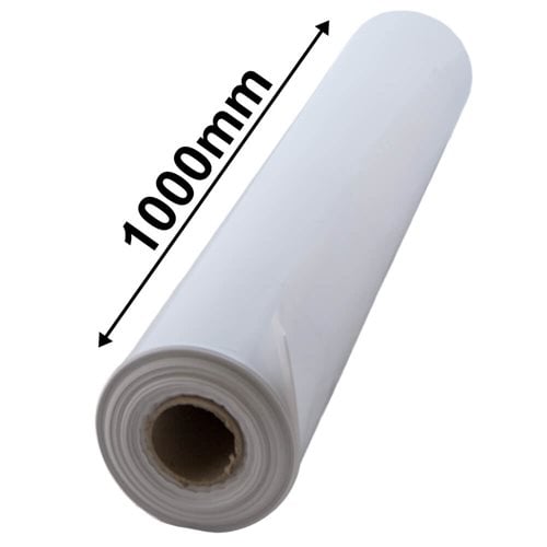 Centrefold Plastic Roll - White - 100µm - 1m opening to 2m - dimensions