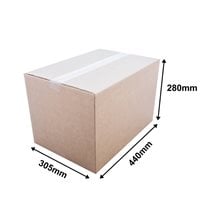 Brown Cardboard Cartons 440x305x280mm (Qty:25)