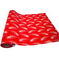 Red Peacock Feather Wrapping Paper