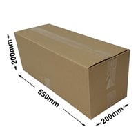 Brown Cardboard Cartons 550x200x200mm (Qty:25)