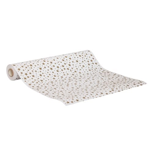 Gold Stars Wrapping Paper Roll - dimensions