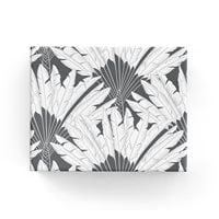 Palm Pattern Wrapping Paper on Charcoal 500mm x 50m