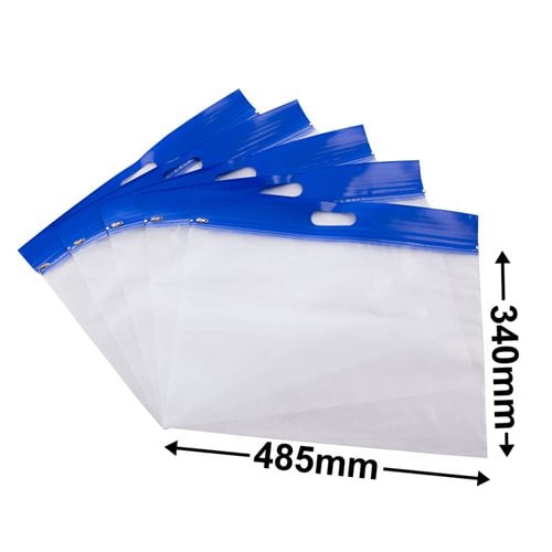 Zipper Bags with Handle 340 x 485mm - dimensions