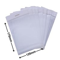 Hangsell Bags with White Headers 170x120mm 35µm (Qty:100)