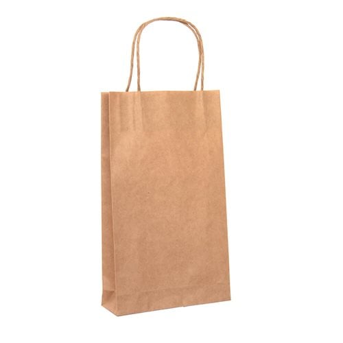Brown Paper Carry Bags 160x265mm (Qty:50) - dimensions