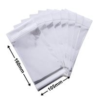 Hangsell Bags with White Headers 160x105mm 35µm (Qty:100)