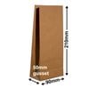Paper Gift Bags Brown 210 x 110 + 60 - no handles