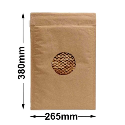Honeycomb Padded Bag - Size 5 380mm x 265mm - dimensions