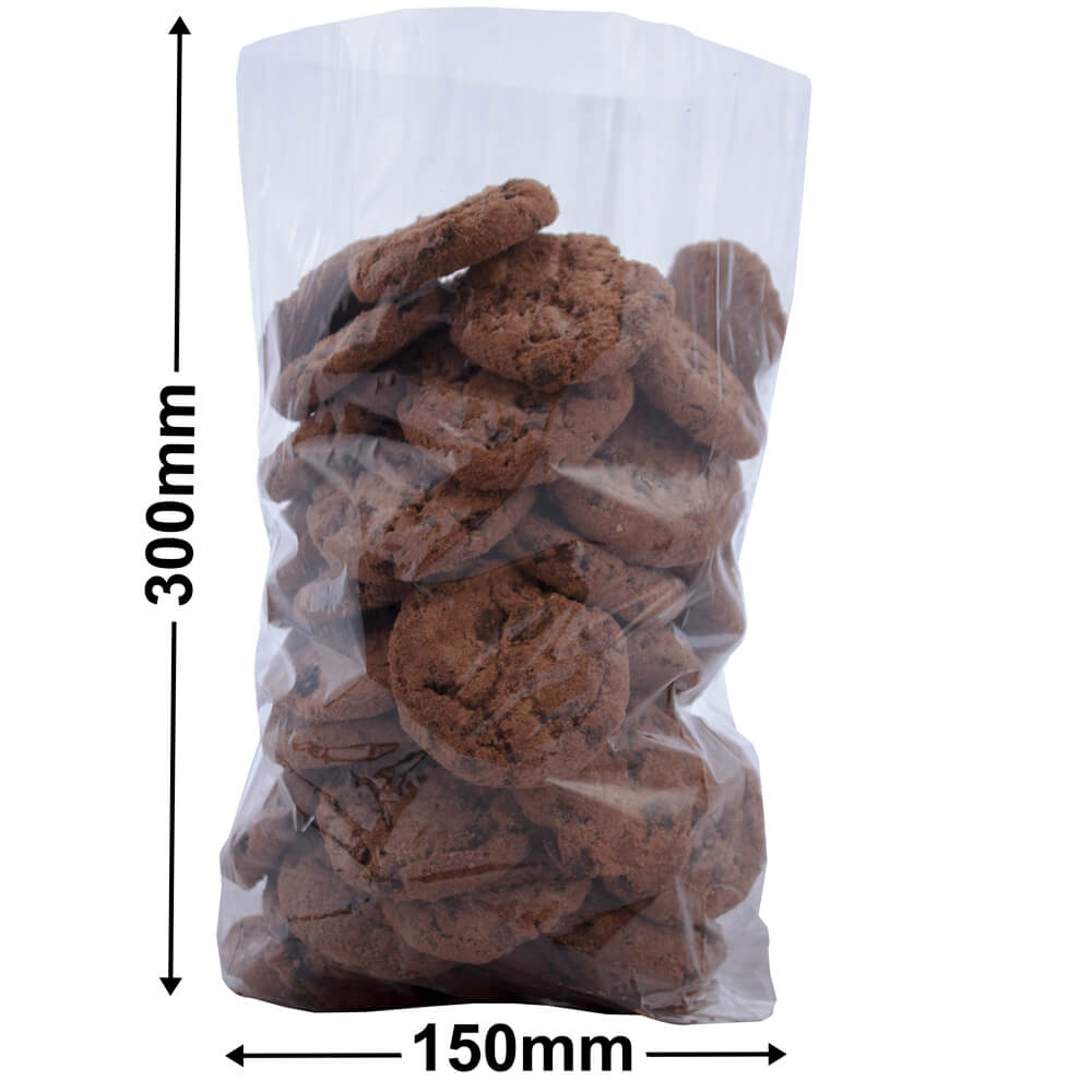 Cellophane Bags 150x300mm + 50mm Side Gusset (Qty:1000)