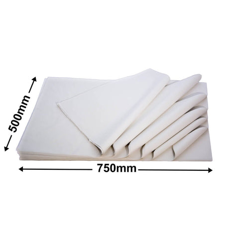 Acid-free White Tissue Paper Sheets 500x750mm 19GSM (Qty:500)