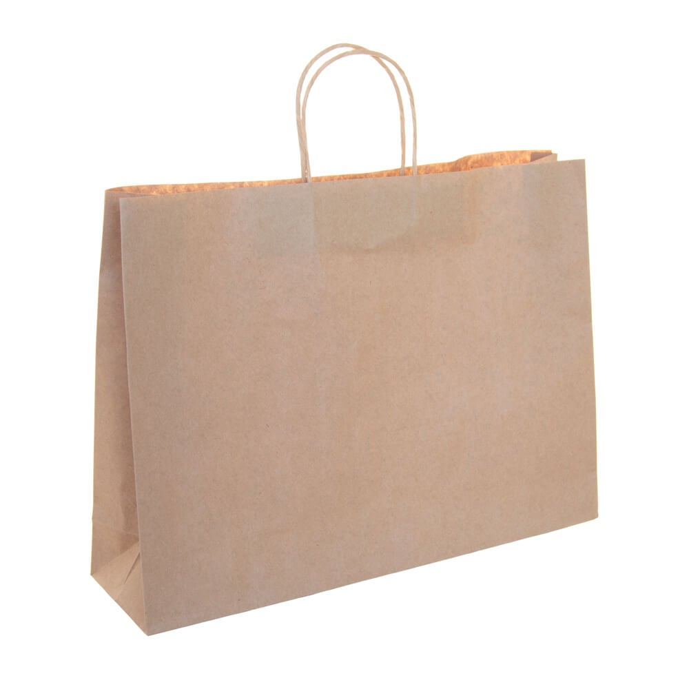 A3 Boutique Brown Paper Carry Bags 420x310mm (Qty:50)