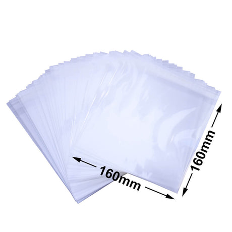BOPP Peel & Seal Bags + Tape 160x160mm 35µm (Qty:1000)