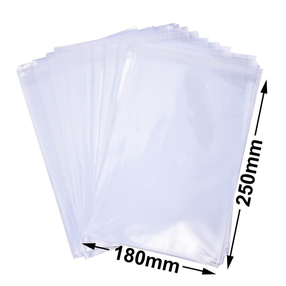 BOPP Peel & Seal Bags + Tape 250x180mm 35µm (Qty:1000)