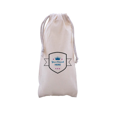 Printed Baby Calico Drawstring Bag 3 Colours 1 Side