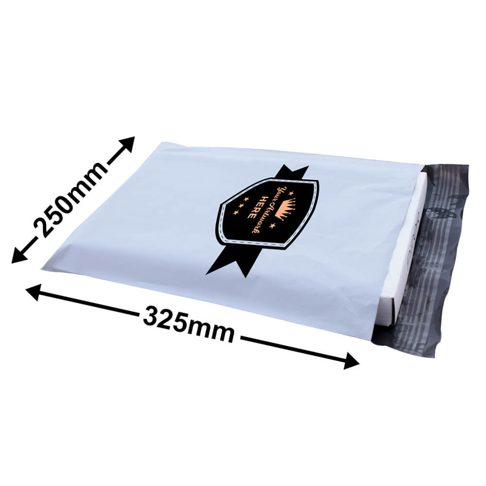 Custom Printed Tamper-proof Courier Bags 2 Colours 2 Sides 325x250mm