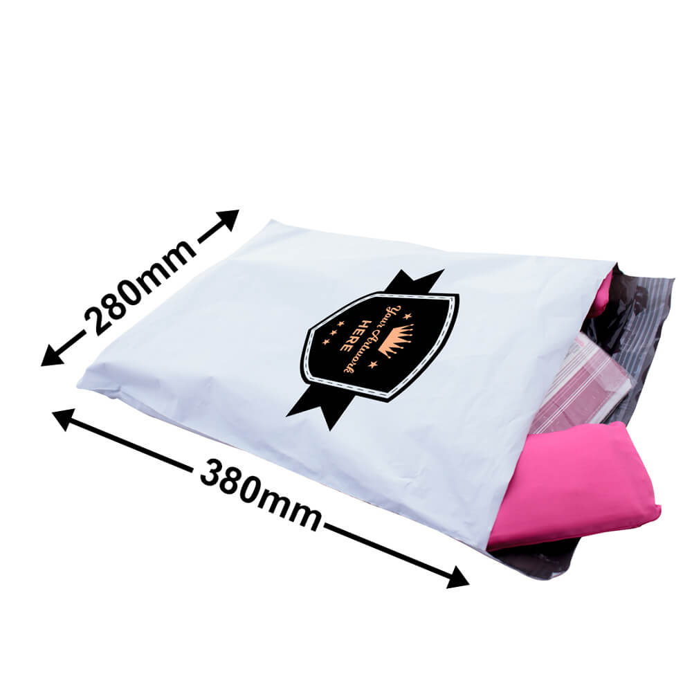 Custom Printed Tamper-proof Courier Bags 2 Colours 1 Side 380x280mm