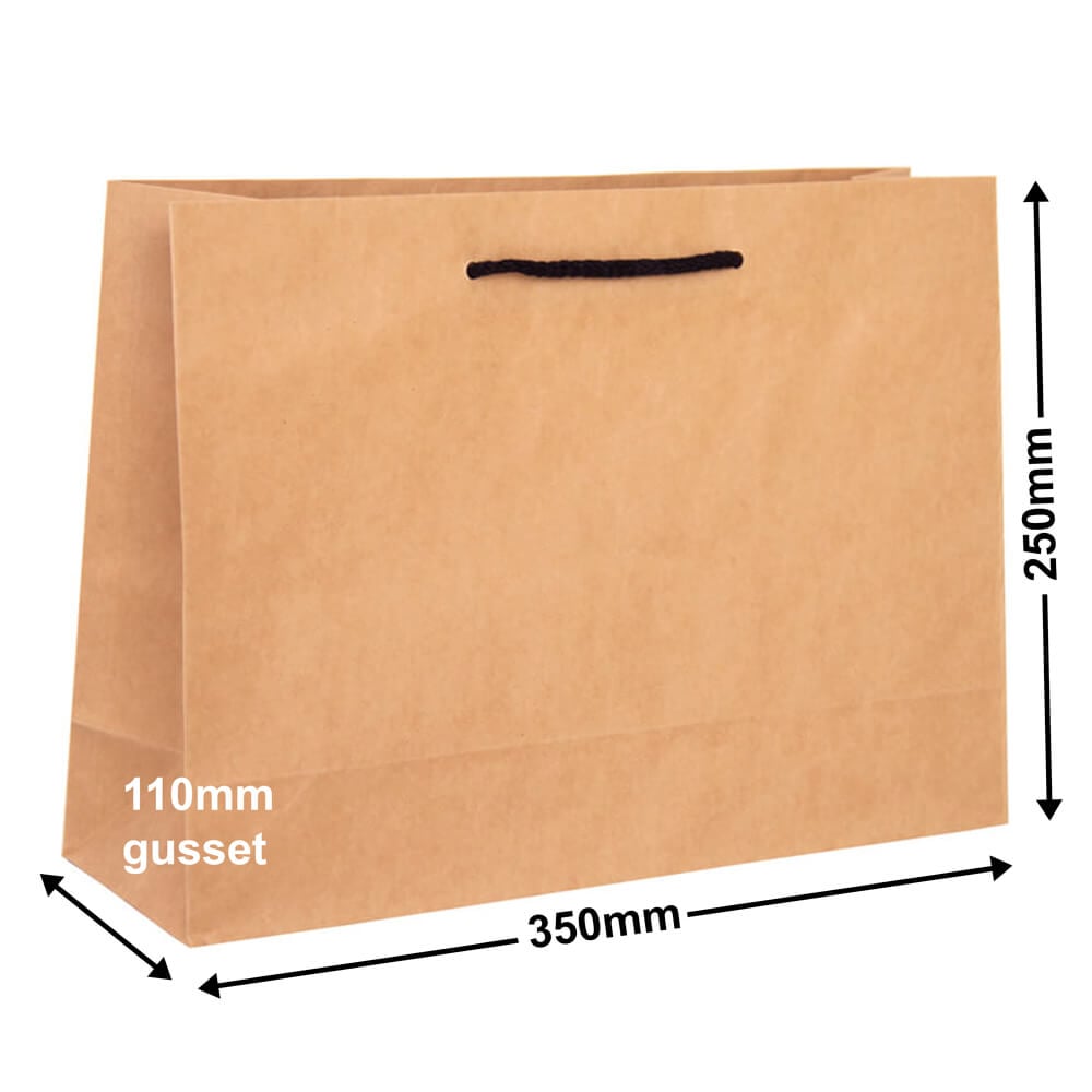 Deluxe Brown Paper Bags 200x290mm (Qty:50)