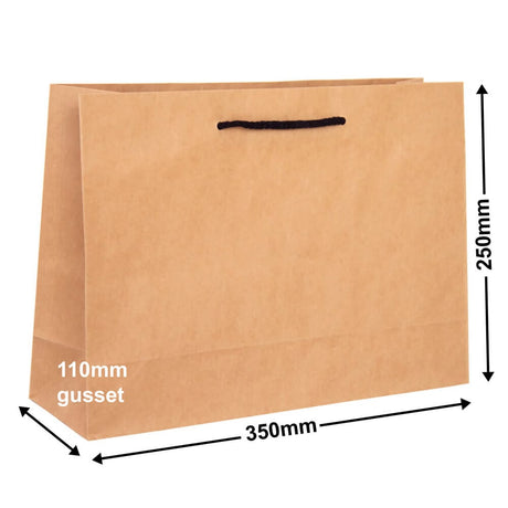 Deluxe Brown Paper Bags 200x290mm (Qty:50)