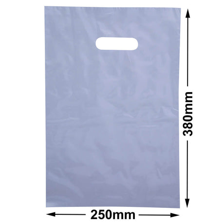 Medium Clear Plastic Carry Bags 250x380mm (Qty:100)