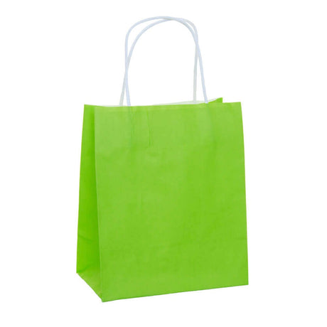 Lime Green Paper Carry Bags 170x200mm (Qty:250)