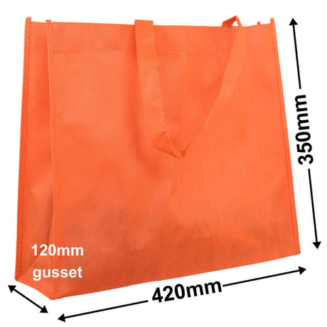 Orange Reusable NWPP Carry Bags 350x420mm (Qty:50)