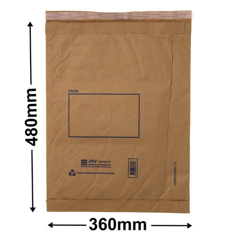 Size 7 Jiffy Padded Mailing Bags 360x480mm (Qty:50)