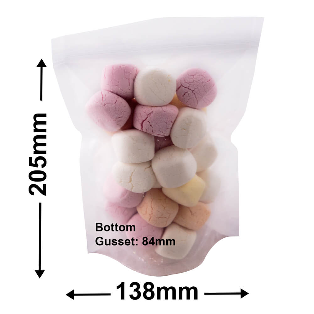 Clear Pouch Bags 138x205mm & 84mm Bottom Gusset (Qty:100)