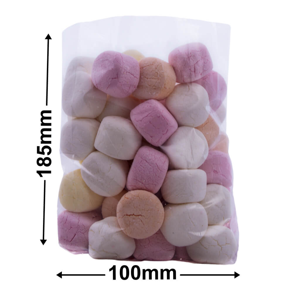 Polypropylene Display Bags 185x100mm + 50mm Gusset 30µm (Qty:1000)