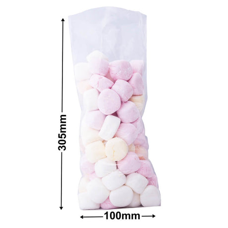 Polypropylene Display Bags 305x100mm + 50mm Gusset 30µm (Qty:1000)