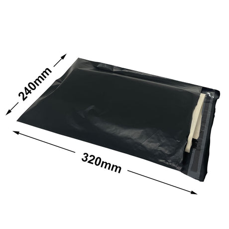 A4 Black Courier Air Bags 240x320mm 100% Recycled (Qty:100)