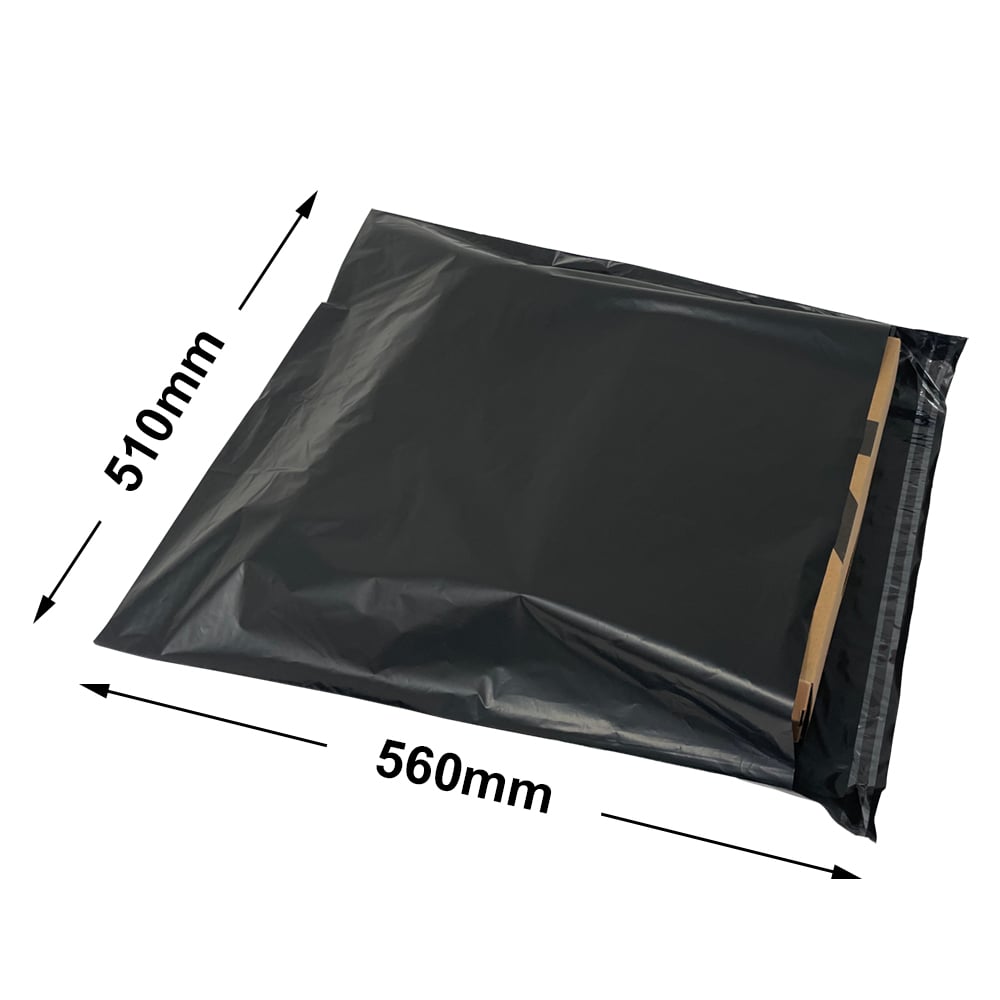 A2 Black Courier Air Bags 510x560mm 100% Recycled (Qty:100)