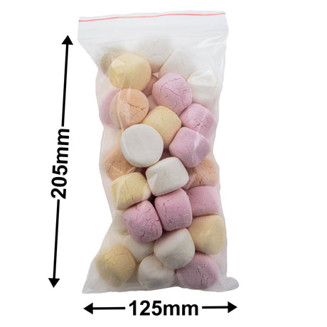 Resealable Press Seal Bags 125x205mm 50µm (Qty:1000)