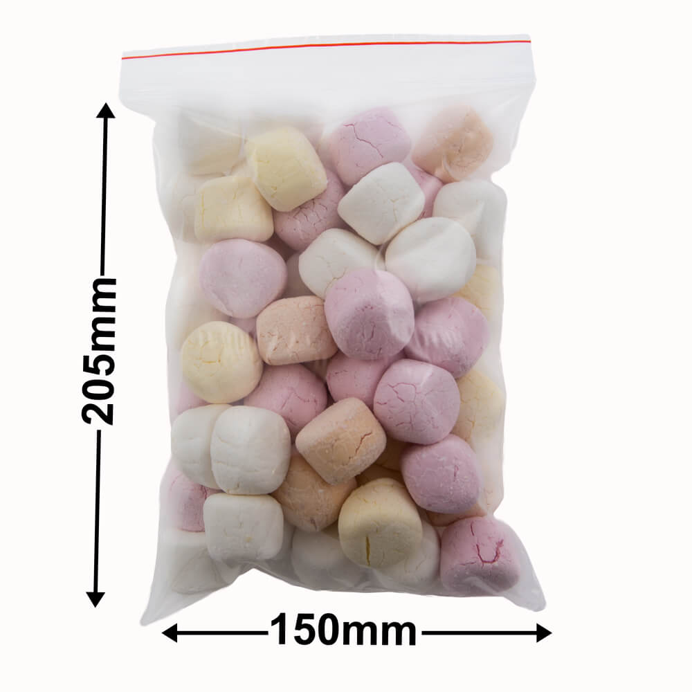 Resealable Press Seal Bags 150x205mm 50µm (Qty:1000)