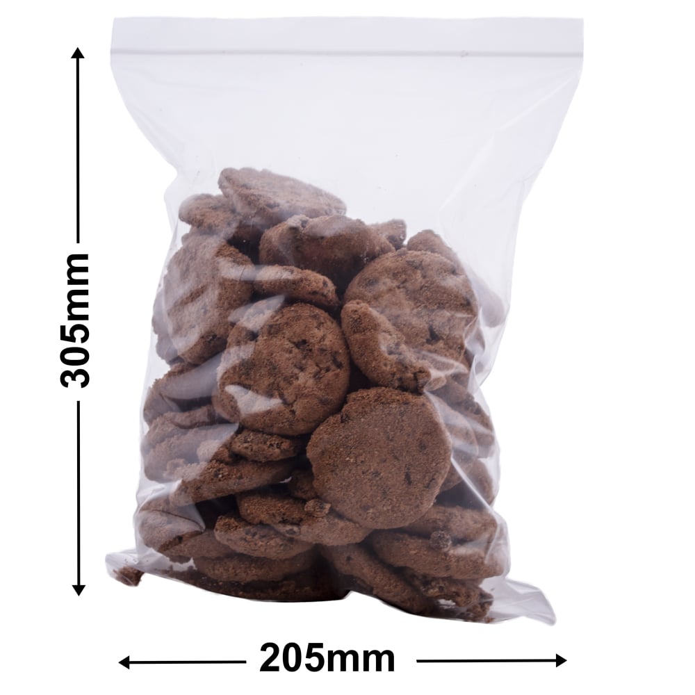 Resealable Press Seal Bags 205x305mm 75µm (Qty:1000)