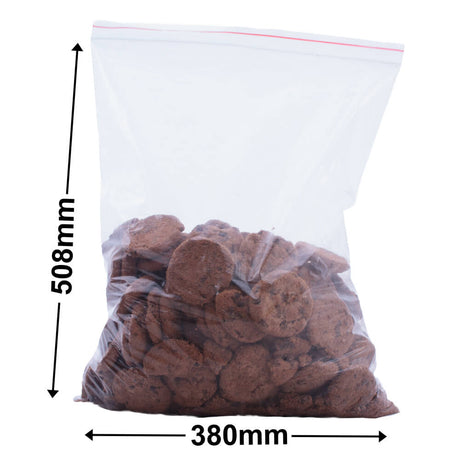 Resealable Press Seal Bags 380x508mm 50µm (Qty:500)