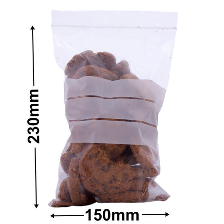 Resealable Bags with Write On Panel - 150x230mm 50µm (Qty:1000)