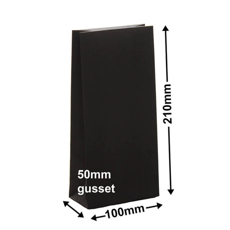 Paper Gift Bags Black 100x210+50 - no handles