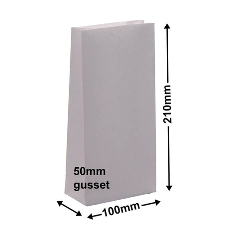 Paper Gift Bags White 100x210+50 - no handles