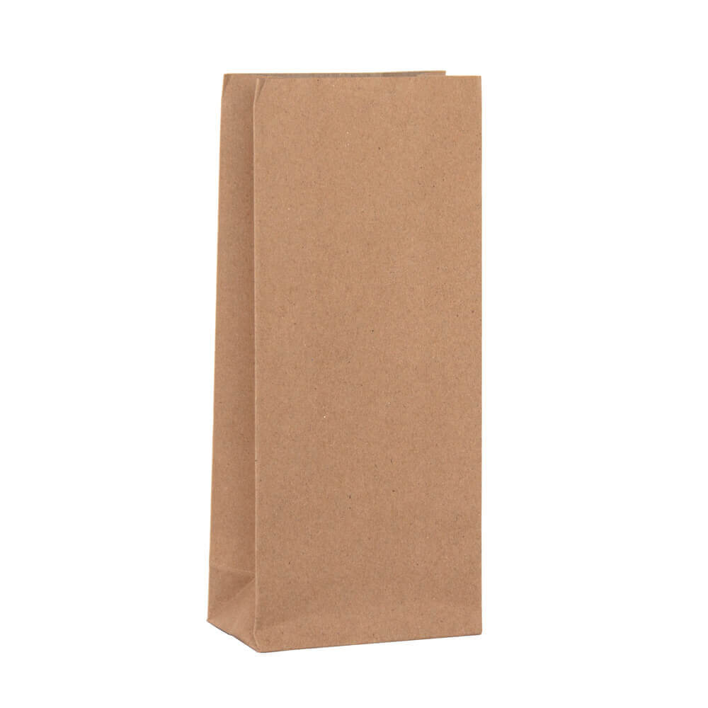 Brown Paper Grocery Bags Size 1 120x210mm & 60mm Gusset (Qty:500)