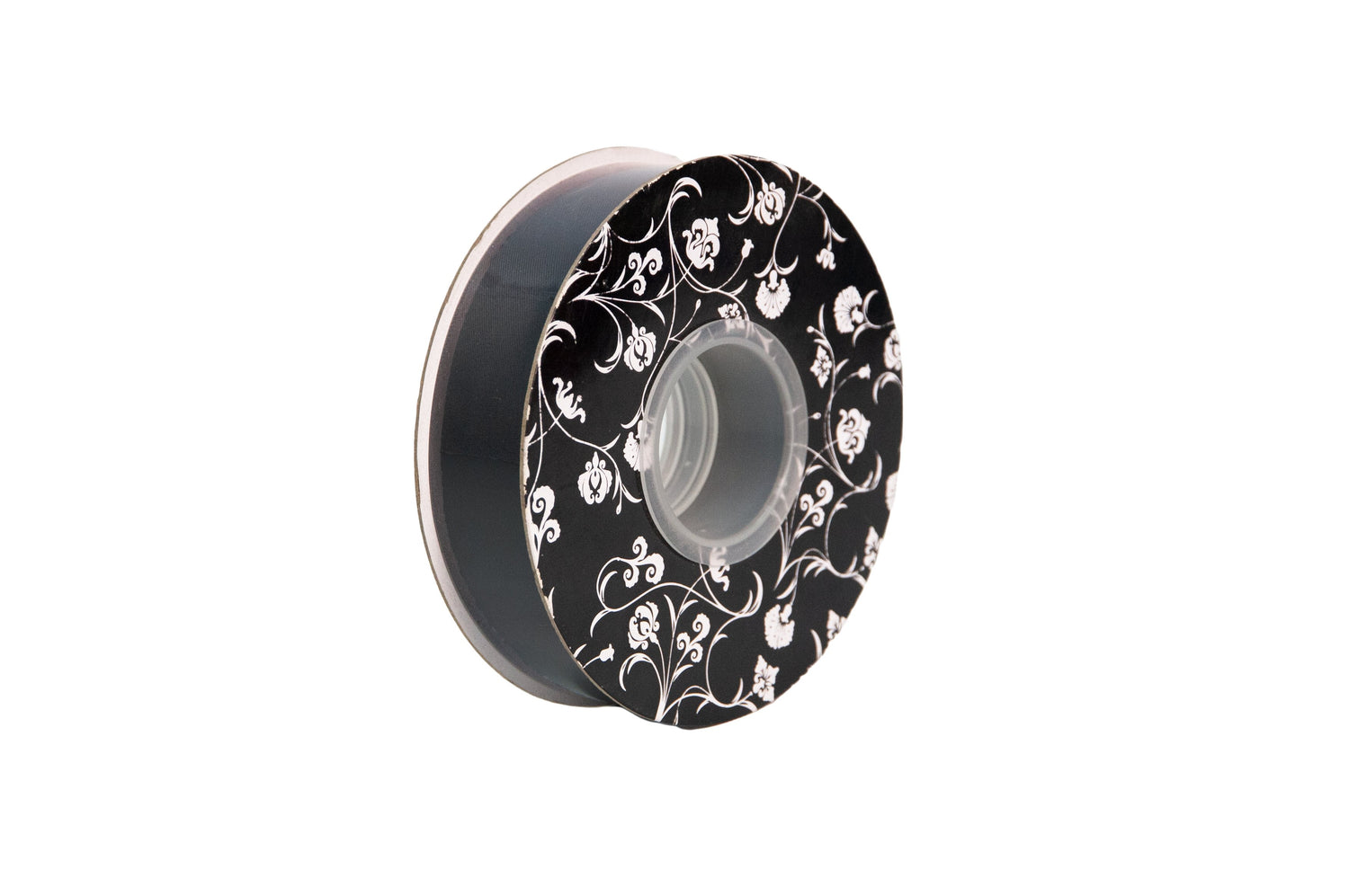 Double sided Satin Ribbon Black 25mm wide x 30m per roll