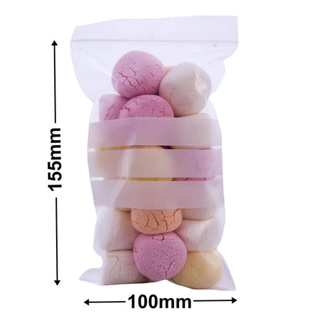 Resealable Bags with Write On Panel 100x155mm 100µm (Qty:1000)