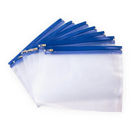 Plastic A5 Zipper Document Bags 180x255mm (Qty:25)