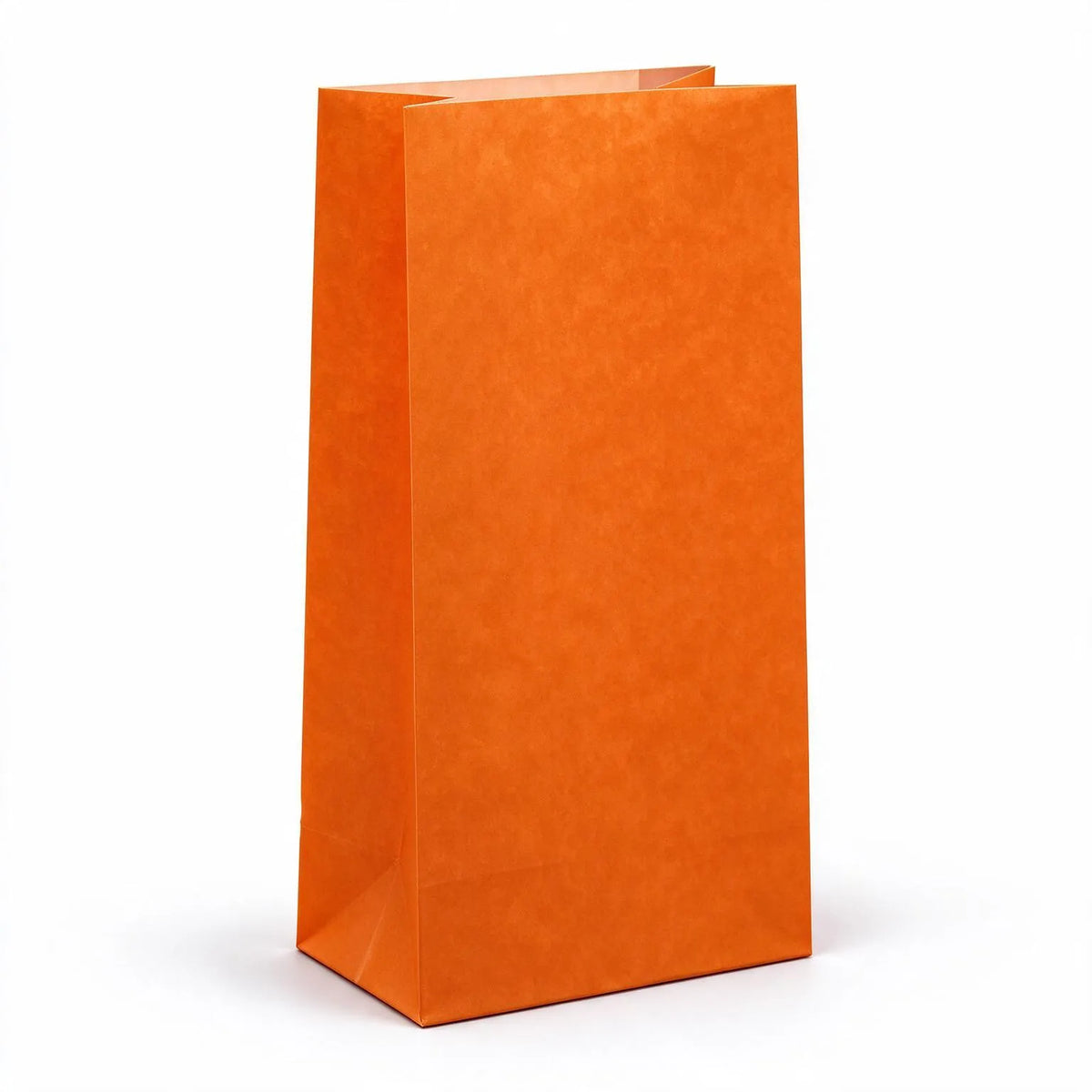 paper gift bags orange 130x260+80 no handles, front view