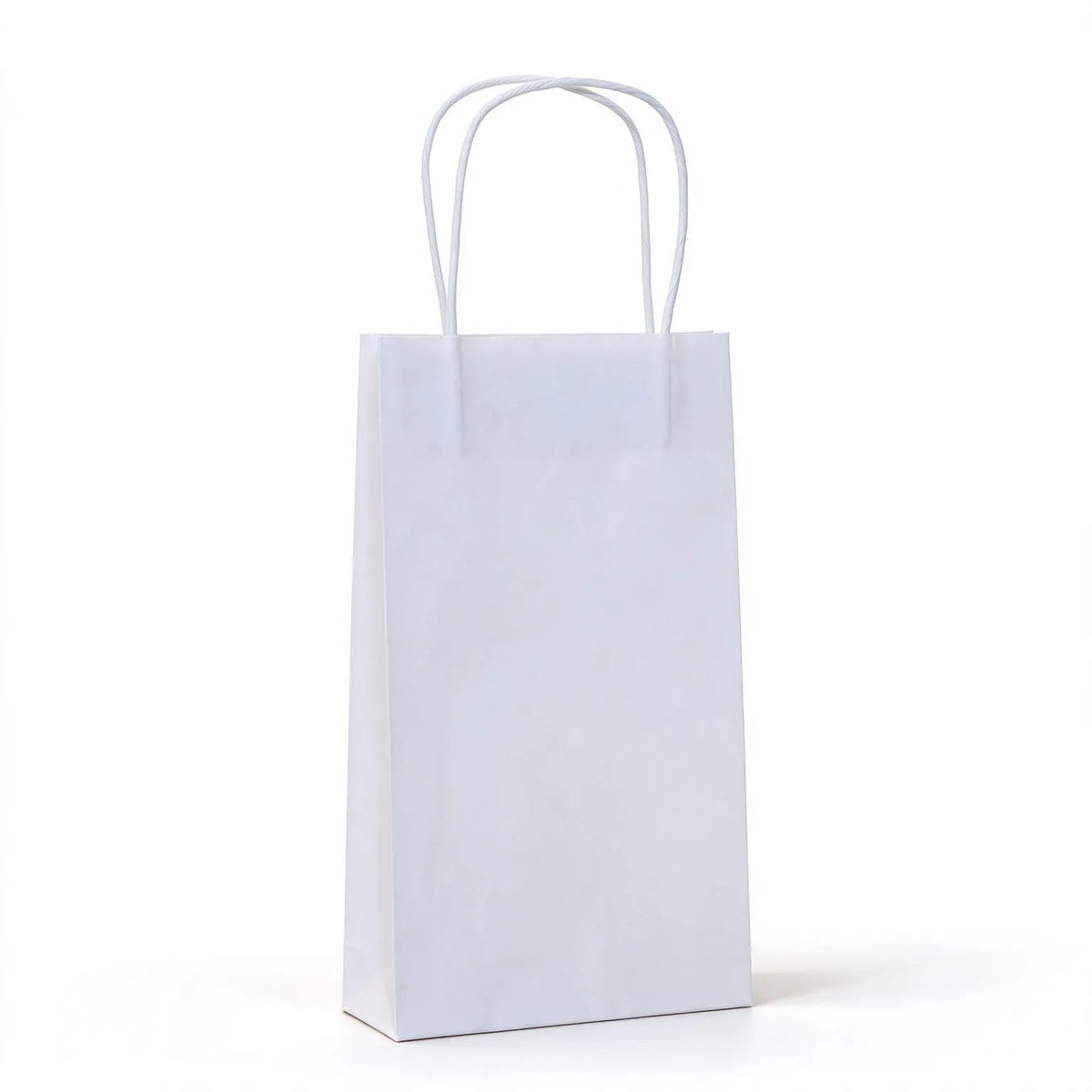 white paper carry bags 160x265mm, front view